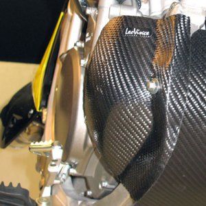 LeoVince X3 CARBON FIBER RIGHT ENGINE CASE GUARD :2007-2010 SUZUKI RM-Z 250