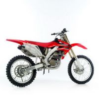 LeoVince X3 MX X3 MOTOCROSS/SM FULL SYSTEM TITANIUM DUAL W/ CARBON END CAP: 2007-2009 HONDA CRF 250 R