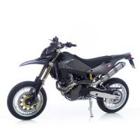 LeoVince X3 SUPERMOTO X3 MOTOCROSS/SM FULL SYSTEM TITANIUM W/ CARBON END CAP: 2005-2009 HUSQVARNA SM 610