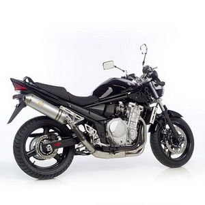 LeoVince SBK Oval SBK OVAL EVOII ALUMINUM  HIGH MOUNT WITH CONICAL END CAP: 2007-2008 SUZUKI GSF 650 Bandit